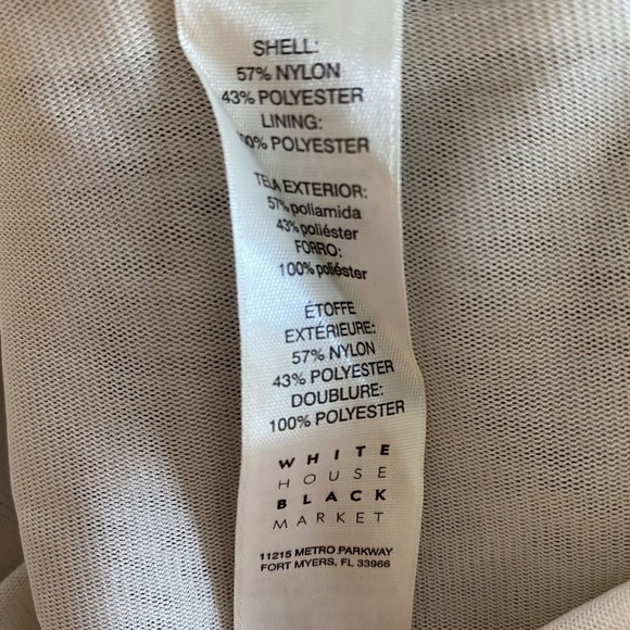 White House Black Market 3/4 Sleeve Lace Overlay Blouse Top NWT Size S - Picture 9 of 11